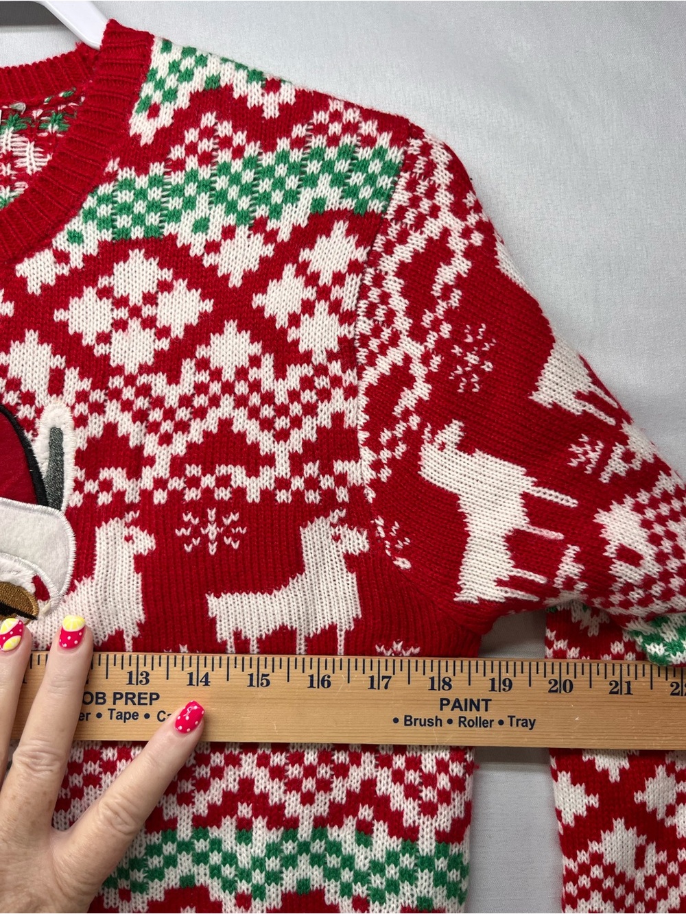 Holiday Llama Christmas Sweater - Red - Picture 5 of 6
